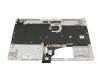 Clavier incl. topcase DE (allemand) argent/argent avec rétro-éclairage original pour HP 15s-fq1000