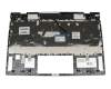 Clavier incl. topcase DE (allemand) argent/argent avec rétro-éclairage original pour HP Envy 13-aq1600