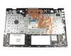 Clavier incl. topcase DE (allemand) argent/argent avec rétro-éclairage original pour HP Envy 17-bw0000