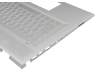 Clavier incl. topcase DE (allemand) argent/argent avec rétro-éclairage original pour HP Envy 17-bw0000