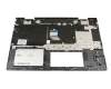 Clavier incl. topcase DE (allemand) argent/argent avec rétro-éclairage original pour HP Envy x360 15-cn0700