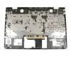 Clavier incl. topcase DE (allemand) argent/argent avec rétro-éclairage original pour HP Pavilion 13-an0200