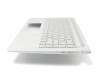 Clavier incl. topcase DE (allemand) argent/argent avec rétro-éclairage original pour HP Pavilion 14-bf100