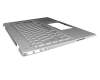 Clavier incl. topcase DE (allemand) argent/argent avec rétro-éclairage original pour HP Pavilion 14-ce0000