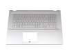 Clavier incl. topcase DE (allemand) argent/argent original pour Asus Business P1701CEA