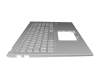 Clavier incl. topcase DE (allemand) argent/argent original pour Asus VivoBook 15 R564DA