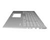 Clavier incl. topcase DE (allemand) argent/argent original pour Asus VivoBook 15 R564DA