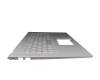 Clavier incl. topcase DE (allemand) argent/argent original pour Asus VivoBook 17 S712EA