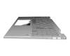 Clavier incl. topcase DE (allemand) argent/argent original pour HP Pavilion x360 15-er0000