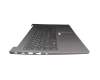 Clavier incl. topcase DE (allemand) argent/gris avec rétro-éclairage original pour Lenovo ThinkBook 15 G3 ACL (21A4)