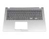 Clavier incl. topcase DE (allemand) blanc/argent original pour Asus ExpertBook P1 P1501DA