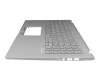 Clavier incl. topcase DE (allemand) blanc/argent original pour Asus VivoBook 15 D509DA