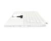 Clavier incl. topcase DE (allemand) blanc/blanc avec rétro-éclairage (avec compartiment pour stylo) original pour Acer ConceptD 3 (CC314-72)