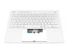 Clavier incl. topcase DE (allemand) blanc/blanc avec rétro-éclairage ONE ZONE RGB original pour Asus GA402RK