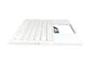 Clavier incl. topcase DE (allemand) blanc/blanc avec rétro-éclairage ONE ZONE RGB original pour Asus GA402RK
