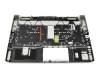 Clavier incl. topcase DE (allemand) blanc/blanc avec rétro-éclairage original pour Acer ConceptD 7 Pro (CN715-71P)