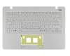 Clavier incl. topcase DE (allemand) blanc/blanc original pour Asus R202CA