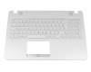 Clavier incl. topcase DE (allemand) blanc/blanc original pour Asus VivoBook Max X541NA
