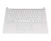 Clavier incl. topcase DE (allemand) blanc/blanc original pour HP 14-cf0000