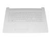 Clavier incl. topcase DE (allemand) blanc/blanc original pour Toshiba Satellite S50W-C