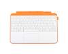 Clavier incl. topcase DE (allemand) blanc/orange original pour Asus Transformer Mini T102HA