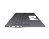 Clavier incl. topcase DE (allemand) bleu/bleu avec rétro-éclairage original pour Acer Swift 5 (SF514-54T)