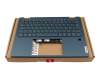 Clavier incl. topcase DE (allemand) bleu/bleu avec rétro-éclairage original pour Lenovo Yoga 6 13ABR8 (83B2)