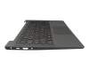 Clavier incl. topcase DE (allemand) bleu/bleu avec rétro-éclairage sans empreinte digitale original pour Lenovo IdeaPad 5-14ARE05 (81YM)