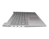 Clavier incl. topcase DE (allemand) gris/argent Empreinte digitale original pour Lenovo IdeaPad 3-15IGL05 (82BU)