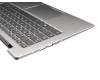 Clavier incl. topcase DE (allemand) gris/argent avec rétro-éclairage (fingerprint) original pour Lenovo IdeaPad 530S-14IKB (81EU)