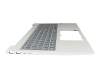 Clavier incl. topcase DE (allemand) gris/argent avec rétro-éclairage original pour HP EliteBook 660 G11