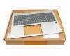 Clavier incl. topcase DE (allemand) gris/argent avec rétro-éclairage original pour HP EliteBook 660 G11