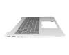 Clavier incl. topcase DE (allemand) gris/argent avec rétro-éclairage original pour HP ProBook 460 G11