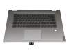 Clavier incl. topcase DE (allemand) gris/argent avec rétro-éclairage original pour Lenovo IdeaPad C340-15IWL (81N5)