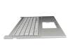 Clavier incl. topcase DE (allemand) gris/argent original pour Asus E1504FA
