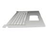 Clavier incl. topcase DE (allemand) gris/argent original pour Asus F1704VA