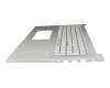 Clavier incl. topcase DE (allemand) gris/argent original pour Asus X1704VA