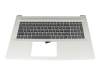 Clavier incl. topcase DE (allemand) gris/argent original pour HP 17-cp3000