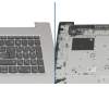 Clavier incl. topcase DE (allemand) gris/argent original pour Lenovo IdeaPad 3-17IIL05 (81WF)