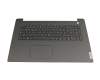 Clavier incl. topcase DE (allemand) gris/argent original pour Lenovo V17 G4 IRU (83A2)