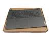 Clavier incl. topcase DE (allemand) gris/argent original pour Lenovo V17 G4 IRU (83A2)