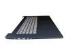 Clavier incl. topcase DE (allemand) gris/bleu original pour Lenovo IdeaPad 3-17ITL6 (82H9)