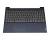 Clavier incl. topcase DE (allemand) gris/bleu original pour Lenovo IdeaPad S340-15API (81NC)