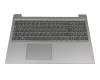 Clavier incl. topcase DE (allemand) gris foncé/argent original pour Lenovo IdeaPad L340-15API (81LW)