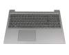 Clavier incl. topcase DE (allemand) gris foncé/argent original pour Lenovo IdeaPad L340-15IWL (81LG)