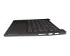 Clavier incl. topcase DE (allemand) gris foncé/gris avec rétro-éclairage original pour Lenovo IdeaPad 5-14ALC05 (82LM)