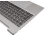 Clavier incl. topcase DE (allemand) gris foncé/gris avec rétro-éclairage original pour Lenovo IdeaPad S340-15API (81NC)