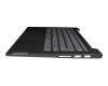 Clavier incl. topcase DE (allemand) gris/gris avec empreinte digitale original pour Lenovo IdeaPad 5-14ITL05 (82FE)