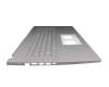 Clavier incl. topcase DE (allemand) gris/gris avec rétro-éclairage original pour Acer Aspire 5 (A517-53G)