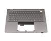 Clavier incl. topcase DE (allemand) gris/gris avec rétro-éclairage original pour Acer Swift AI 14 (SF14-11)